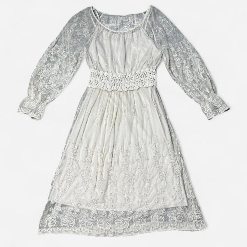 Pinky Elegant Cream Lace XS Dress